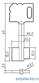 МАЙЕР-1 (65х15,0/12,0x20,0мм)(D6/3.6мм)