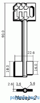 МАЙЕР-2  (90х18,0/16,0x22,6мм)(D5.6/3.6мм)