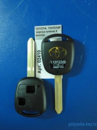 TOYOTA TOYO15P_x_TOY43  корпус ключа 2 кнопки