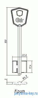 КРИТ-1М (100x17.4мм)(4.9мм)(КРИТ-1)DV098/KRT1D)(2731)