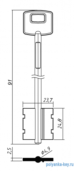 ЧИЗА-1 (91*24,8*4,9мм)(CI-5РG)
