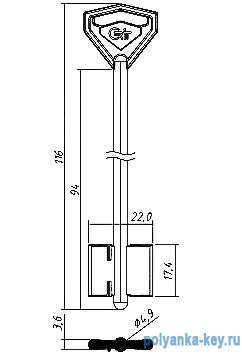КРИТ-3 (116x17.4х22)(4.9мм)